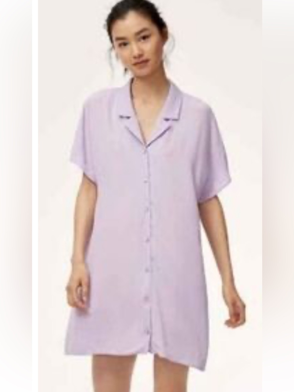 Wilfred Free Aritzia NWT lilac Radhika Button Front lavender Shirt Dress S